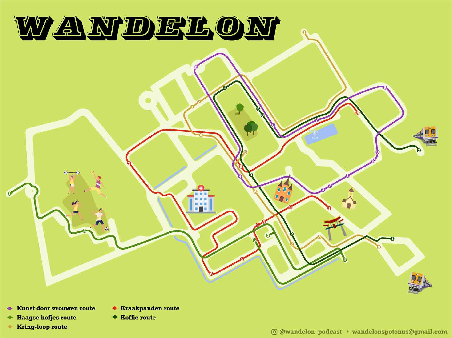 wandelon route kaart